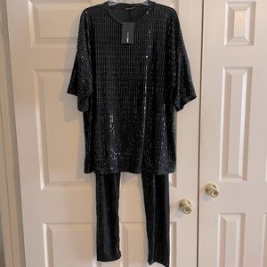 2 Piece Sparkle Pant Set
